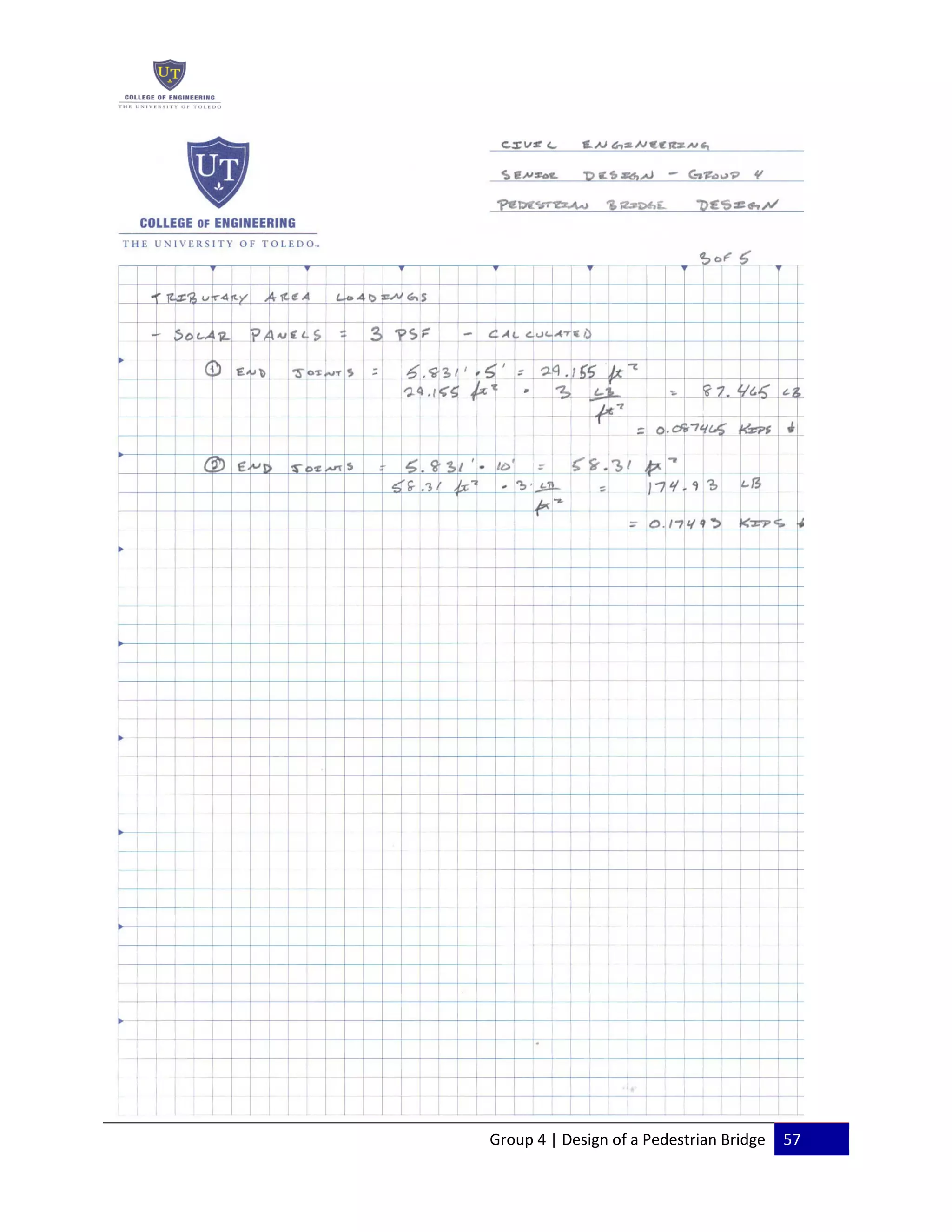 Group 4 | Design of a Pedestrian Bridge 57
 