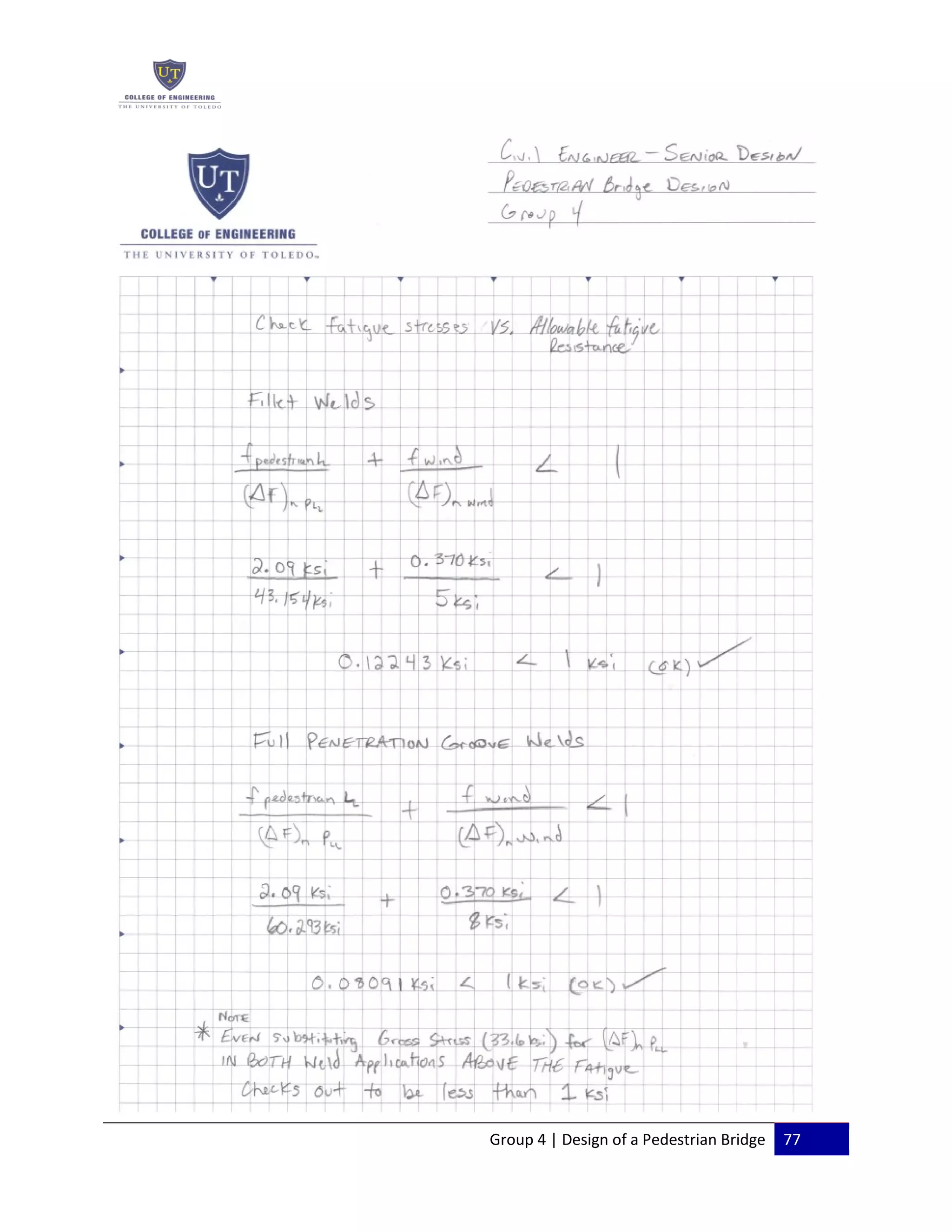 Group 4 | Design of a Pedestrian Bridge 77
 