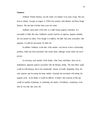 The FInal Report on JonBenet Ramsey by Todd Jacobucci | DOCX