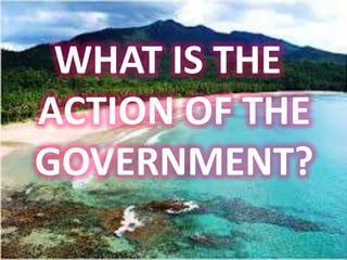 WHAT IS THE
ACTION OF THE
GOVERNMENT?
 