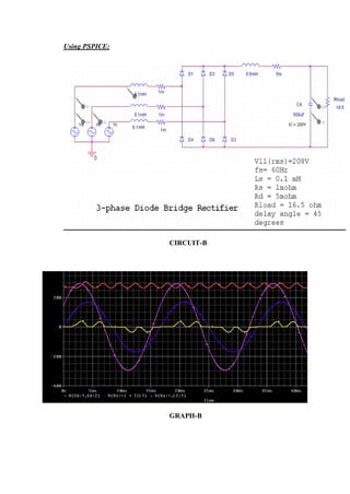 Using PSPICE:
CIRCUIT-B
GRAPH-B
 