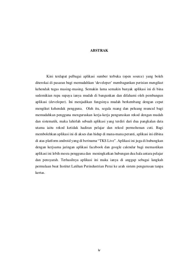 Contoh Laporan Projek Tahun Akhir Bab 4