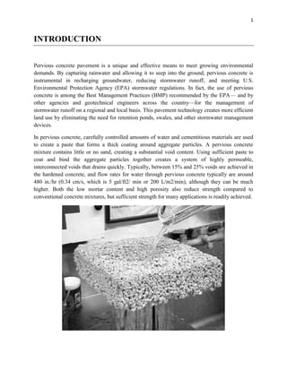 PERVIOUS CONCRETE REPORT by DEEPAK TIWARI | PDF