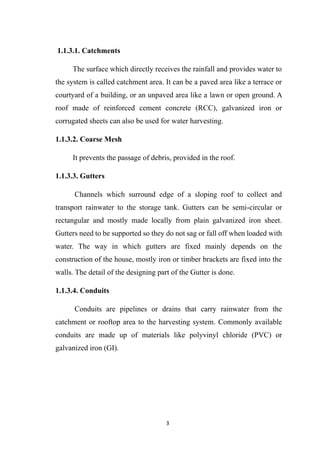 Rain water harvesting system project presentation | PDF