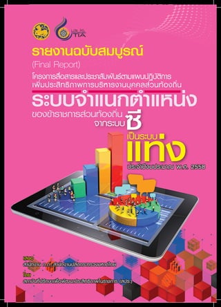 เสนอ
สำนักงาน ก.ถ. สำนักงานปลัดกระทรวงมหาดไทย
โดย 
สถาบันที่ปรึกษาเพื่อพัฒนาประสิทธิภาพในราชการ (สปร.)


ประจำปีงบประมาณ พ.ศ. 2558
โครงการสื่อสารและประชาสัมพันธ์ตามแผนปฏิบัติการ 
เพิ่มประสิทธิภาพการบริหารงานบุคคลส่วนท้องถิ่น
 