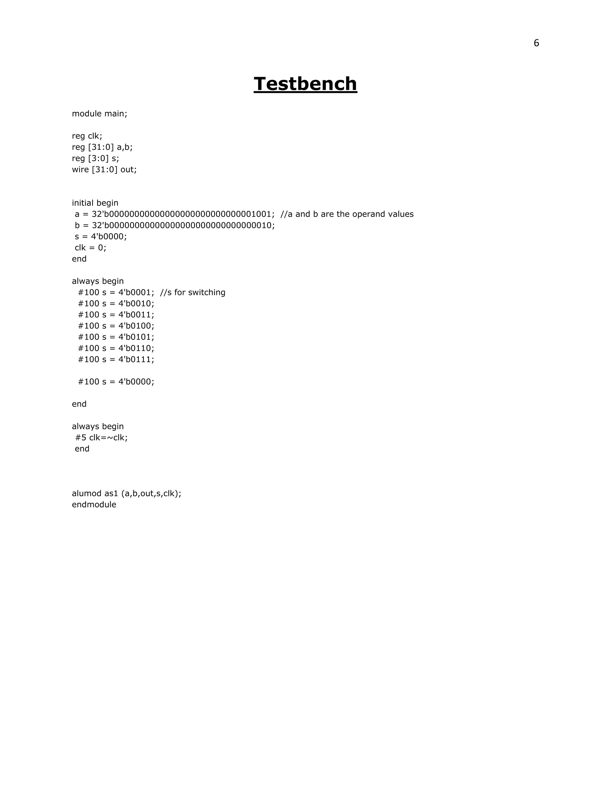VLSI Design Final Project - 32 bit ALU