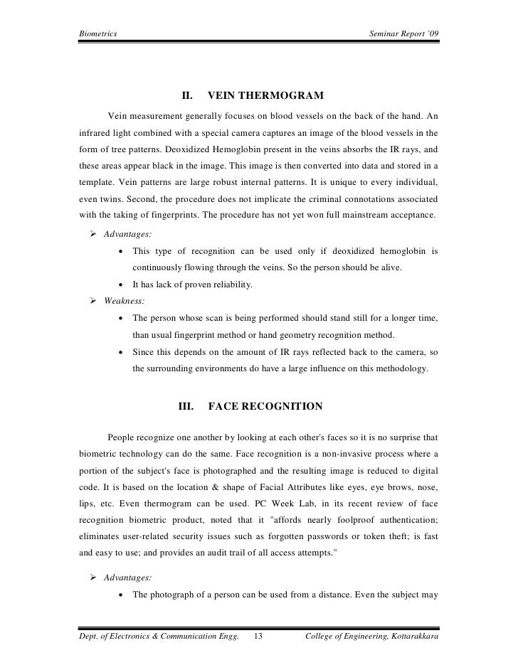 Final Report Biometrics
