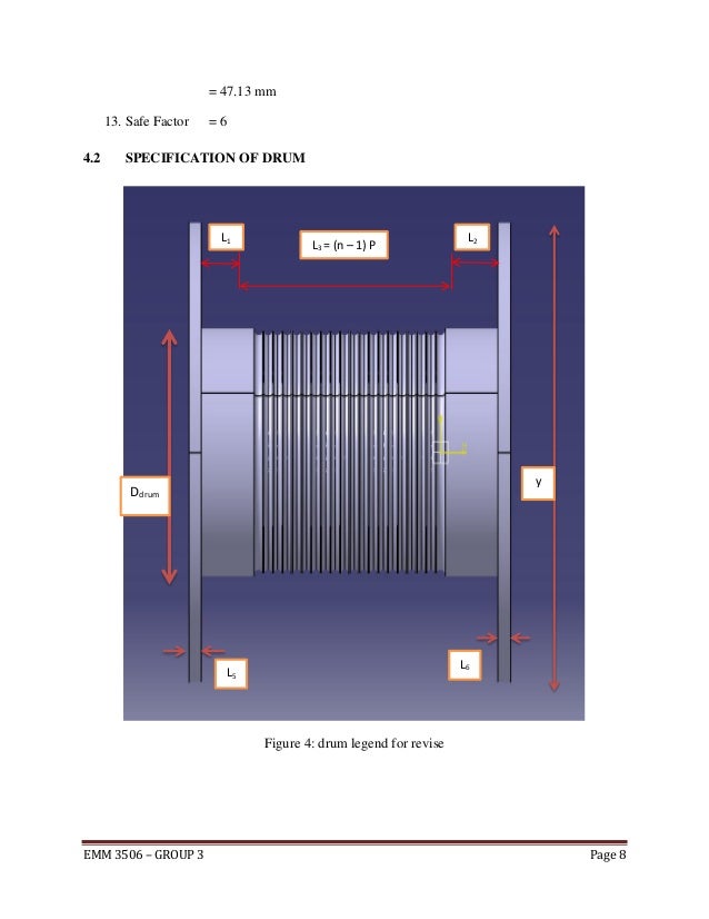 introduction, drawing, calculation for winch design