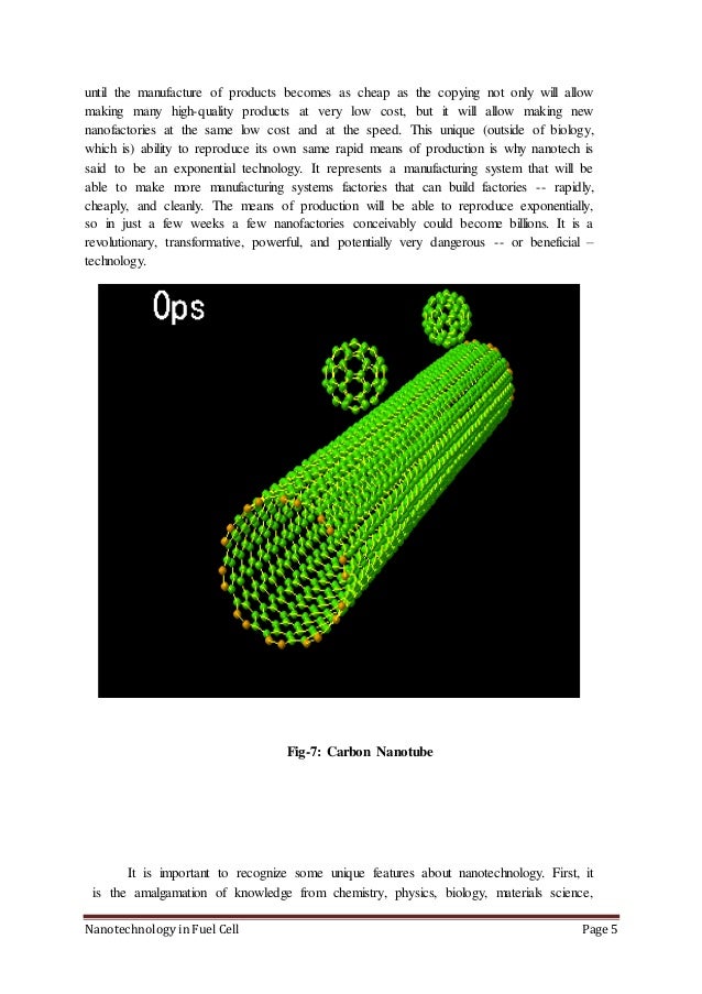 NANOTECHNOLOGY IN FUEL CELL