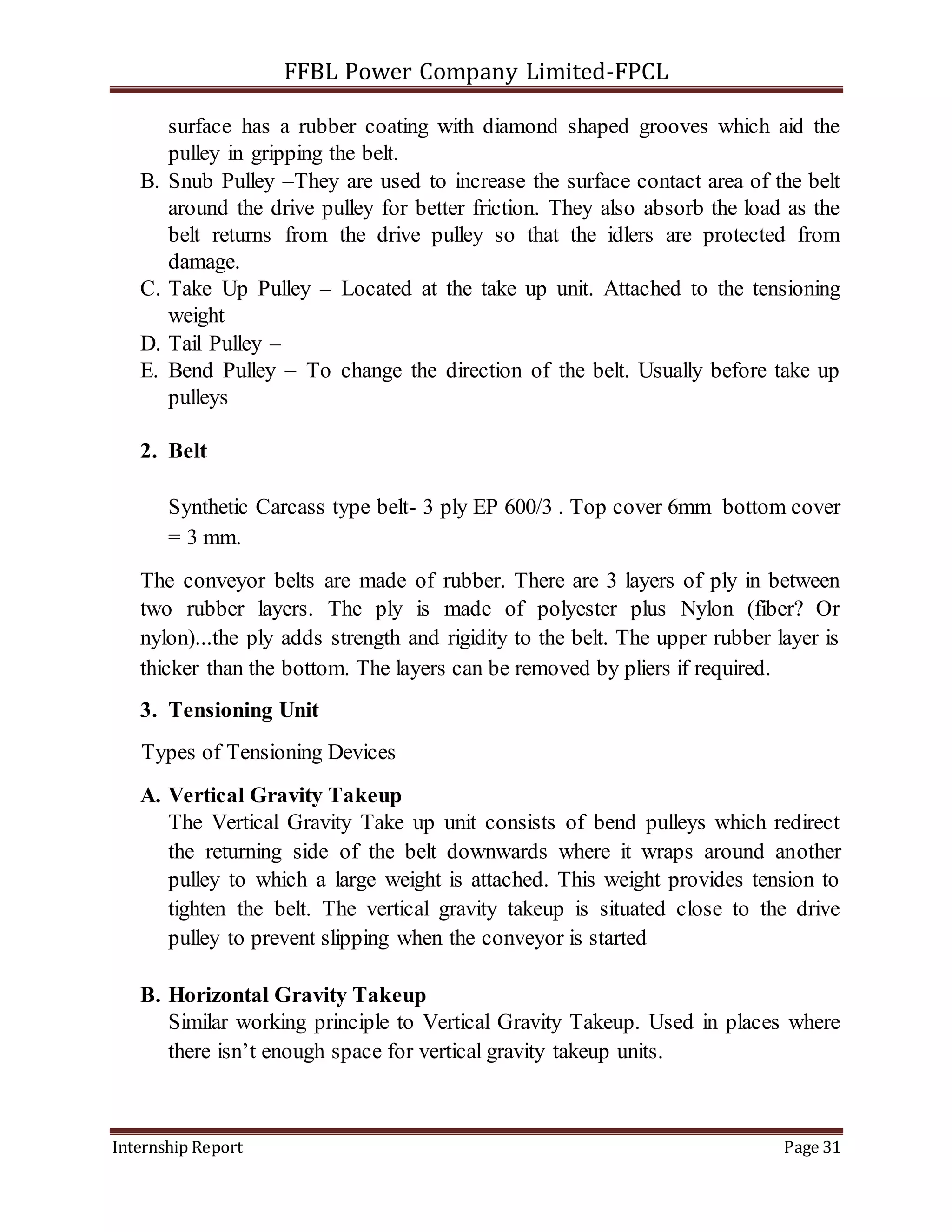FPCL power plant report (MECHANICAL) | DOCX