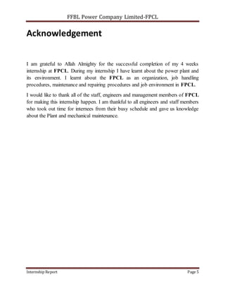 Fpcl FPCL power plant report (MECHANICAL) | DOCX