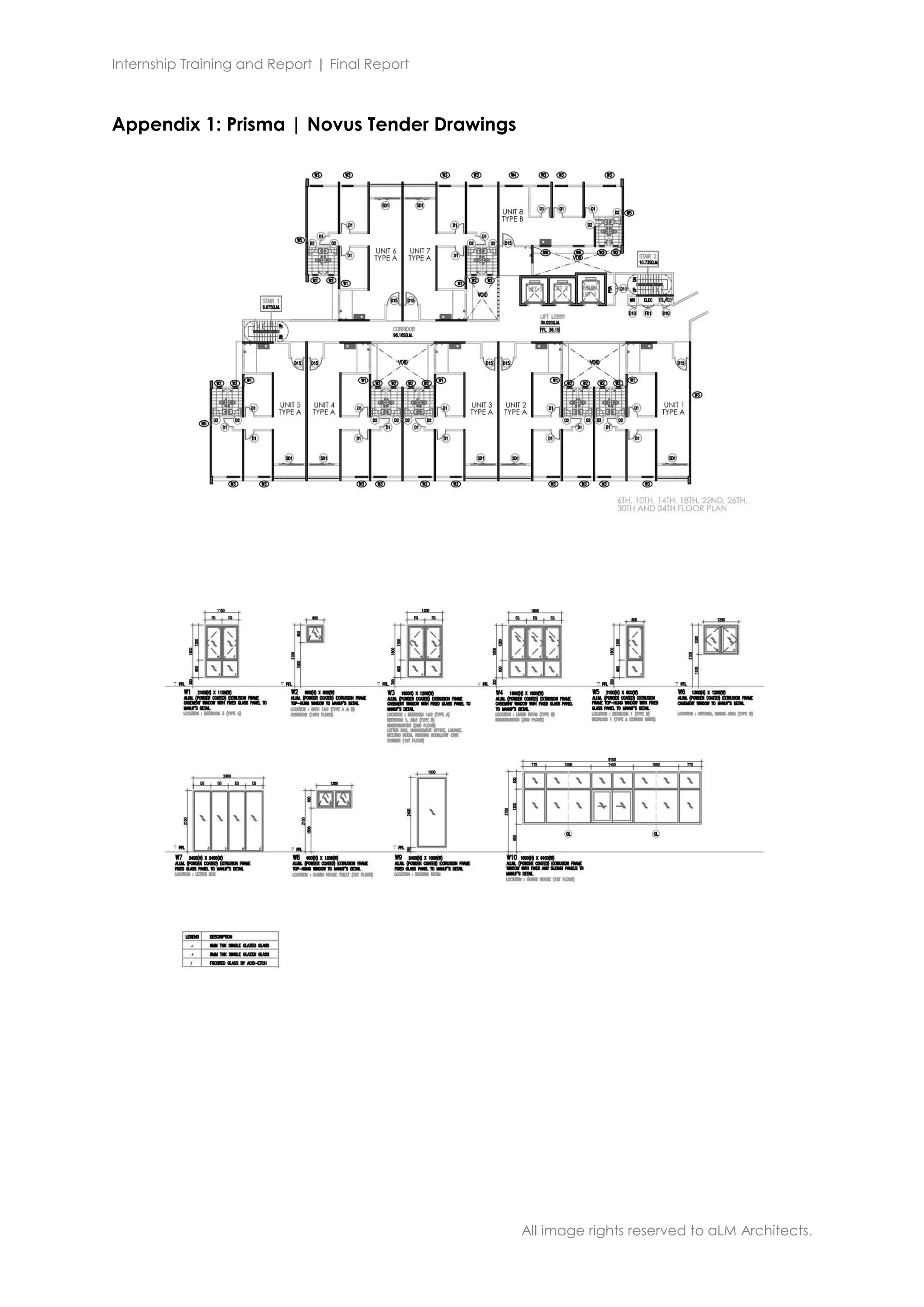 Internship Training and Report | Final Report
All image rights reserved to aLM Architects.
Appendix 1: Prisma | Novus Tender Drawings
 