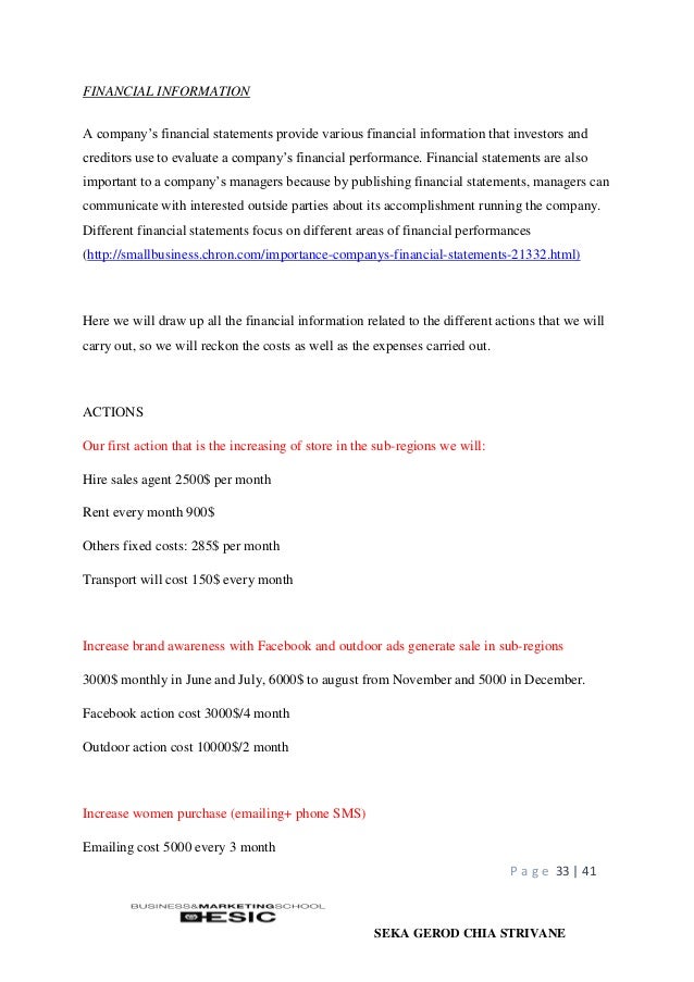 BUSINESS PLAN JUMIA IVORY COAST