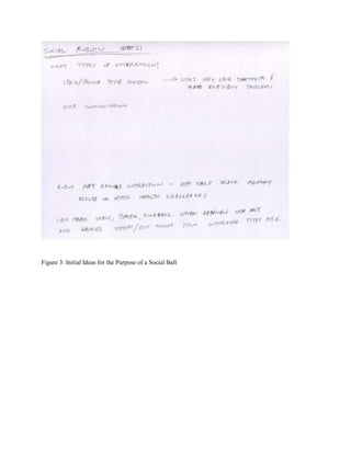 Figure 3: Initial Ideas for the Purpose of a Social Ball

 