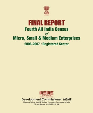 Final report msme   for finance, subsidy & project related support contact - 9861458008