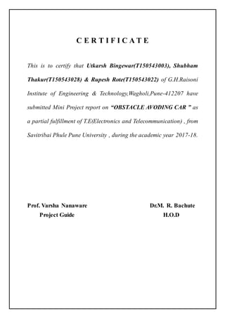 Final report obstacle avoiding roboat | DOCX