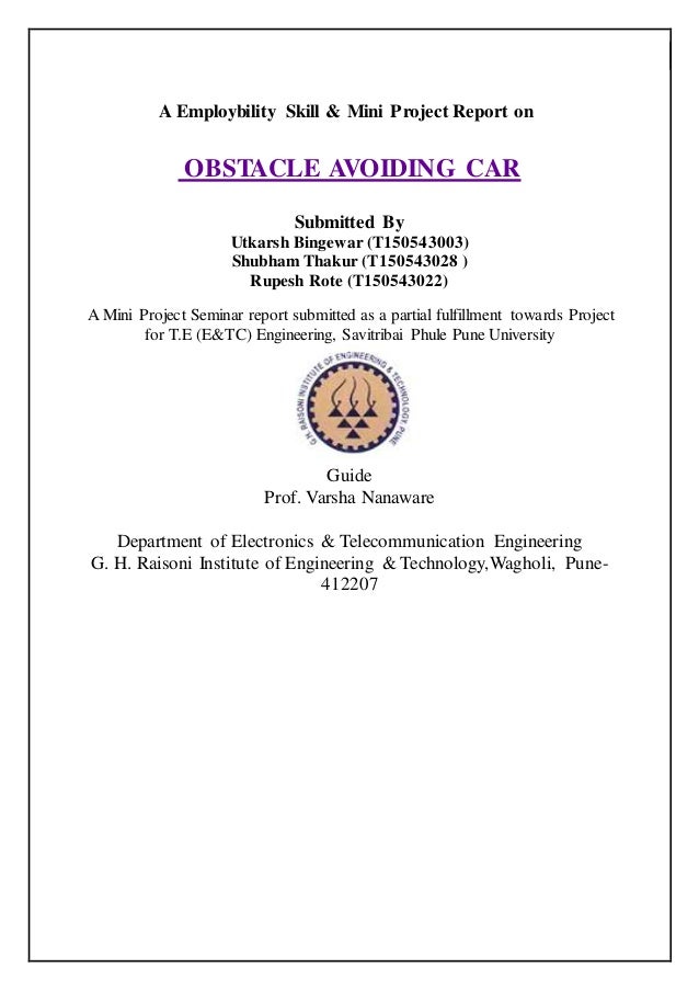 obstacle avoiding robot introduction