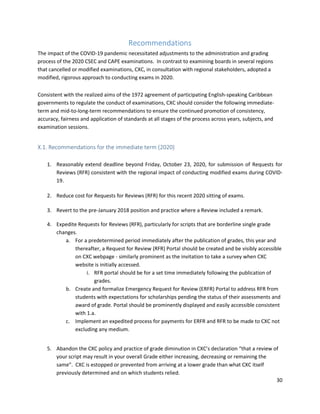 Csec Audit Example Review of the Administration of the 2020 CSEC and CAPE Examinations by ...
