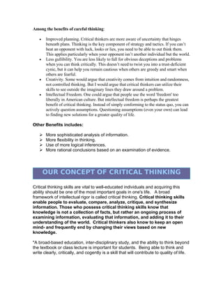 Critical Thinking
