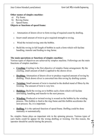 jute cotton blended yarn