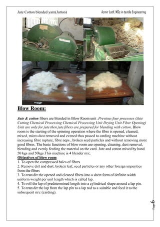 Jute cotton blended yarn( juton)