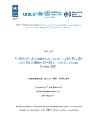Job support and coaching for People with Disabilities in the EU