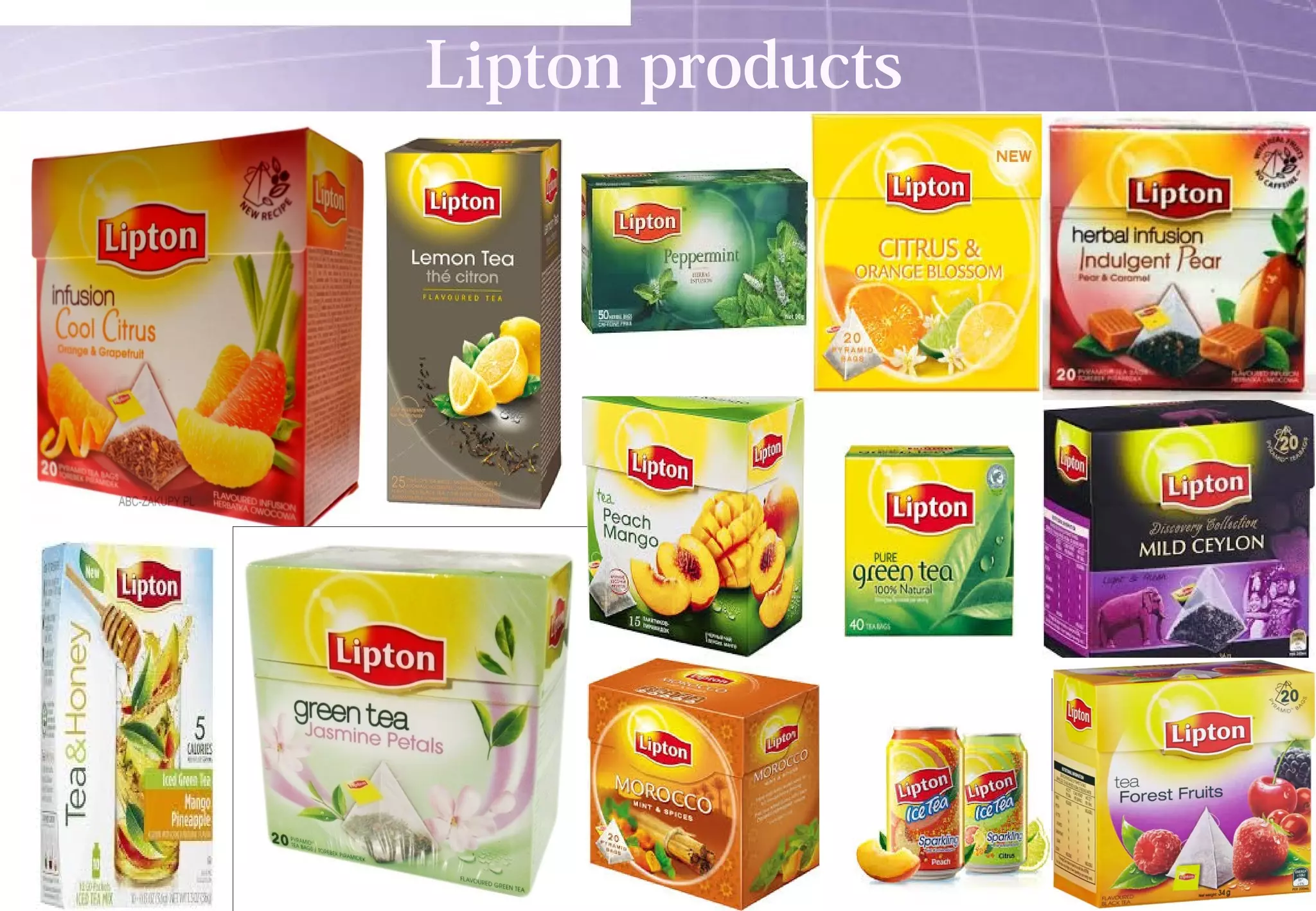 Lipton products 
 