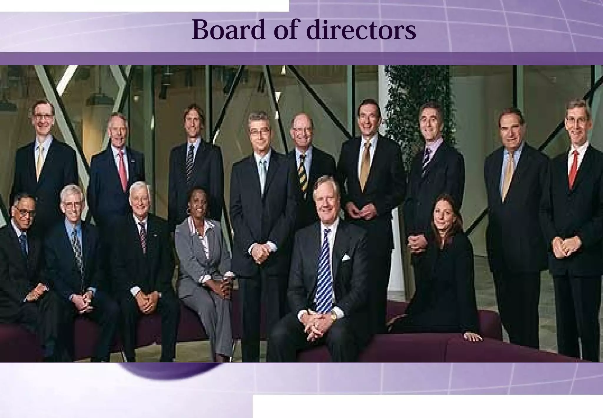Board of directors 
 