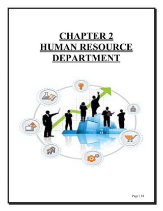 CHAPTER 2
HUMAN RESOURCE
  DEPARTMENT




             Page | 14
 