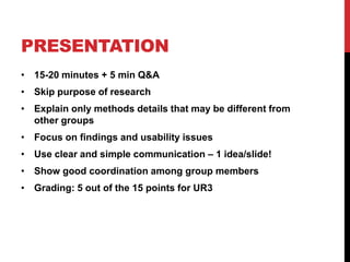 Final report presentation | PPTX