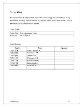 Hotel Management System Final Report
