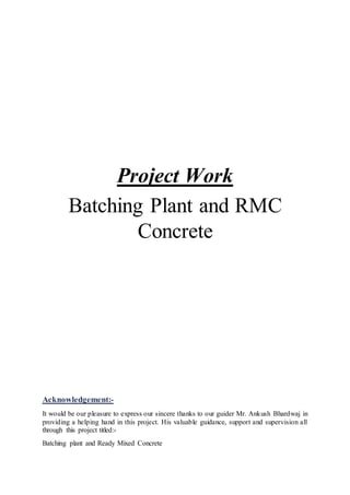 RMC plant | DOCX