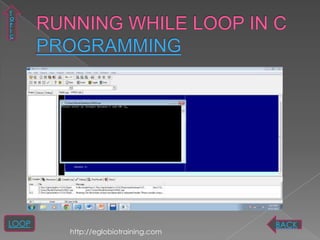 T
O
P
I
C




LOOP                                BACK
       http://eglobiotraining.com
 