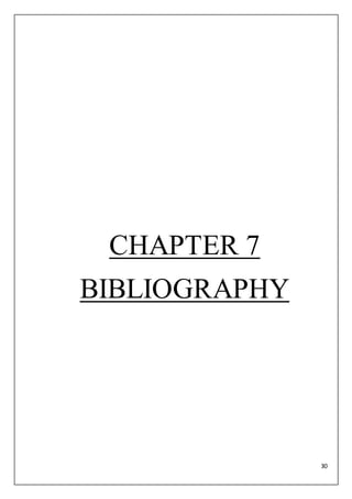 30
CHAPTER 7
BIBLIOGRAPHY
 