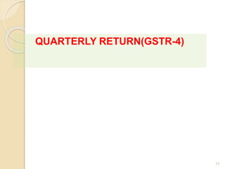 QUARTERLY RETURN(GSTR-4)
17
 