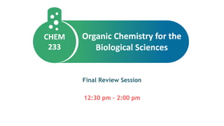 Final Review Session
12:30 pm – 2:00 pm
 