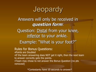Final review jeopardy | PPT | Bone and Joint Conditions | Diseases and ...