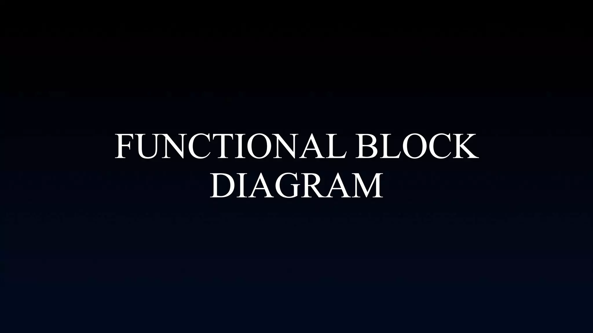 FUNCTIONAL BLOCK
DIAGRAM
 