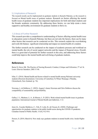 Mental Health Issues of Graduate Students | PDF