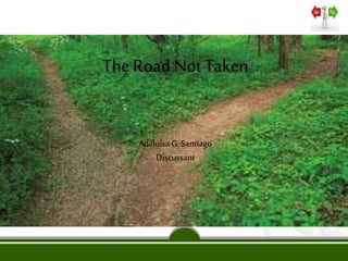 Lesson The Road Not Taken | PPT