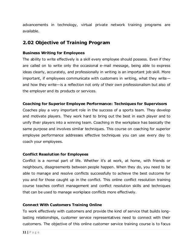 types of customer service training