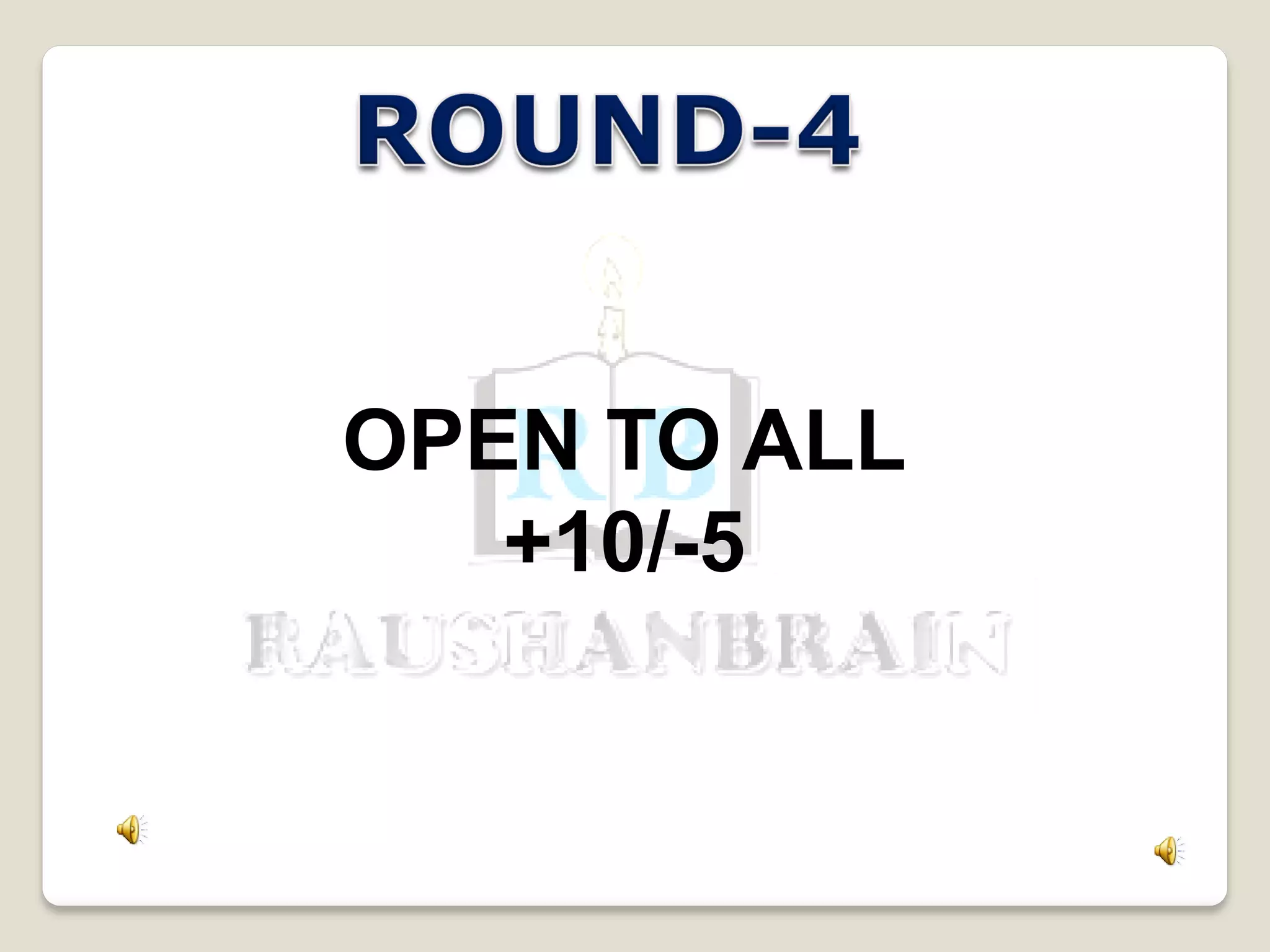 OPEN TO ALL
+10/-5
 