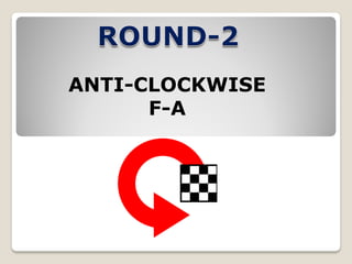ANTI-CLOCKWISE
F-A
 