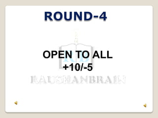 OPEN TO ALL
+10/-5
 