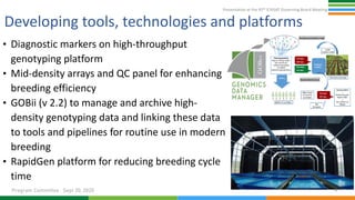 Presentation at the 95th Governing Board meeting (Program Committee) By Research Program: Genetic Gains (RP-GG)