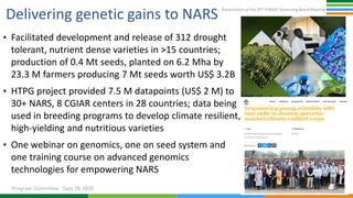 Presentation at the 95th Governing Board meeting (Program Committee) By Research Program: Genetic Gains (RP-GG)
