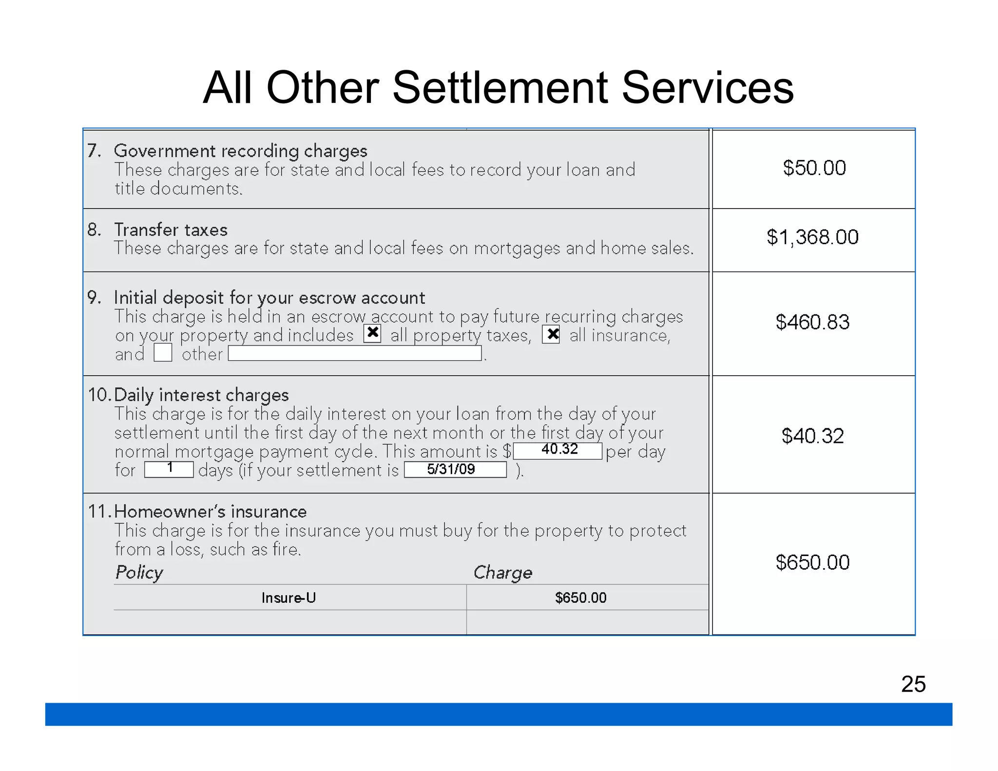 All Other Settlement Services




                                25
 