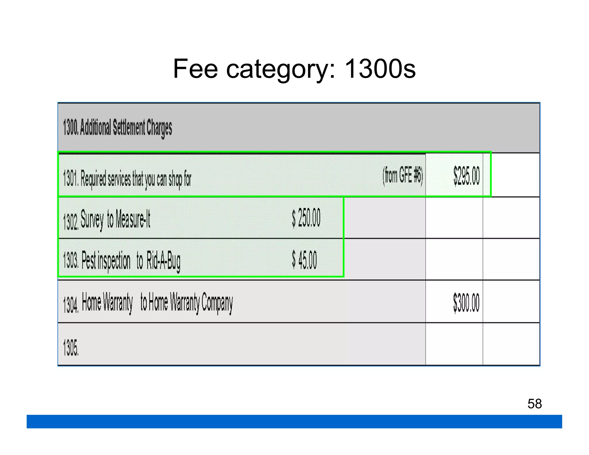 Fee category: 1300s




                      58
 