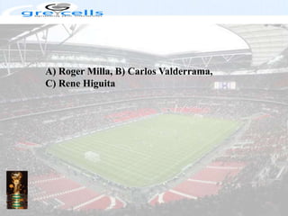 A) Roger Milla, B) Carlos Valderrama, C) Rene Higuita