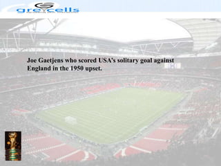 Joe Gaetjens who scored USA’s solitary goal against England in the 1950 upset.
